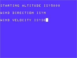 Title screen of Flight Simulator Program on the Acorn Atom.